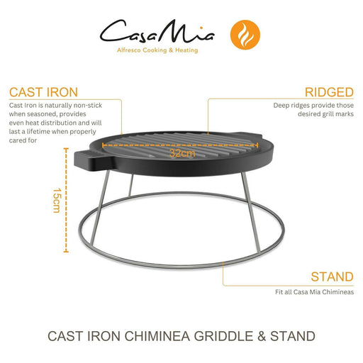 casa mia cooking griddle with stand