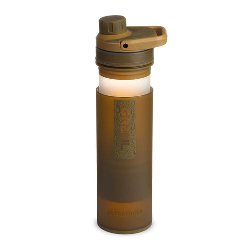 Grayl ULTRAPRESS Water Filter Purifier Bottle : Coyote Brown GRAYL