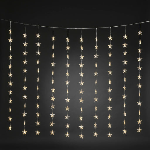 konstsmide 120 led star curtain light amberwarm white 140 x 120cm plug in