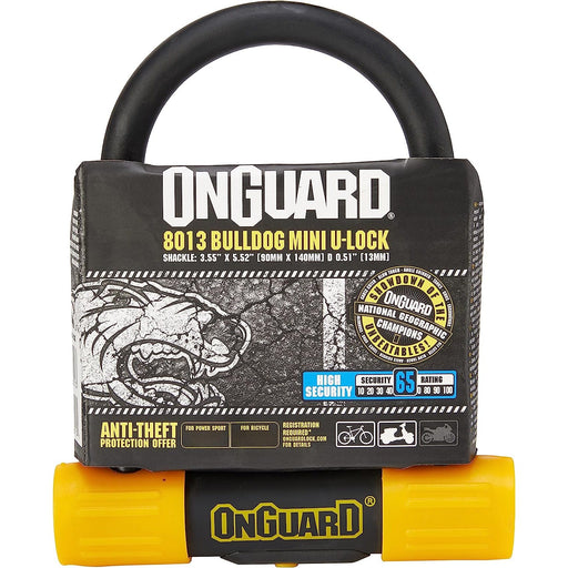 onguard bulldog mini ulock 90 x 140mm 355 x 552 inch 13mm bike lock