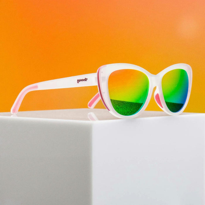 goodr glam gs sunglasses rainbow runway ready