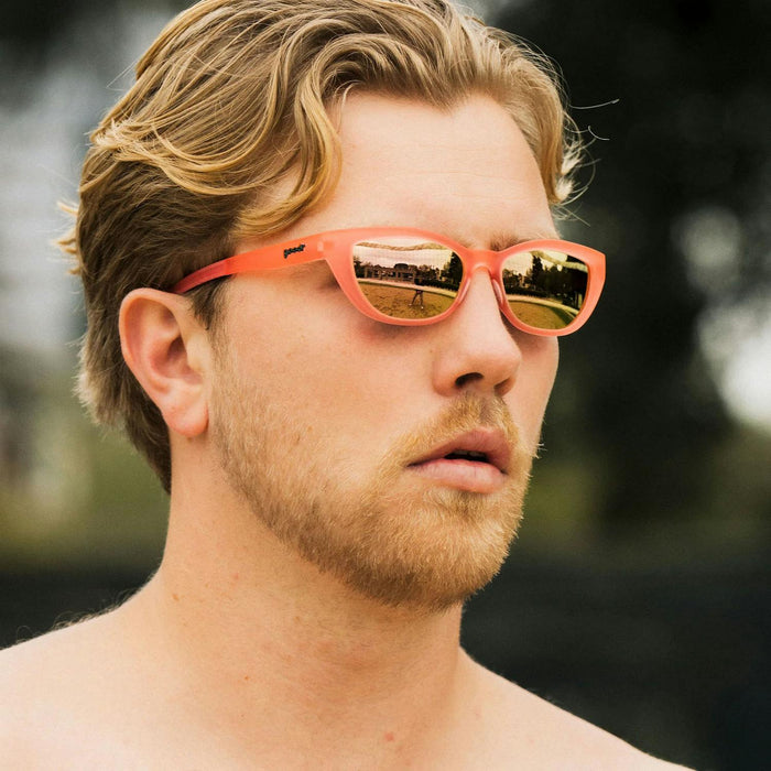 goodr cheetah gs sunglasses zoomies in blush