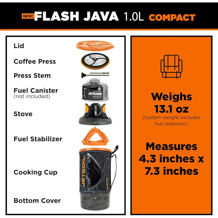 jetboil flash 10 java kit topo rapid boil system