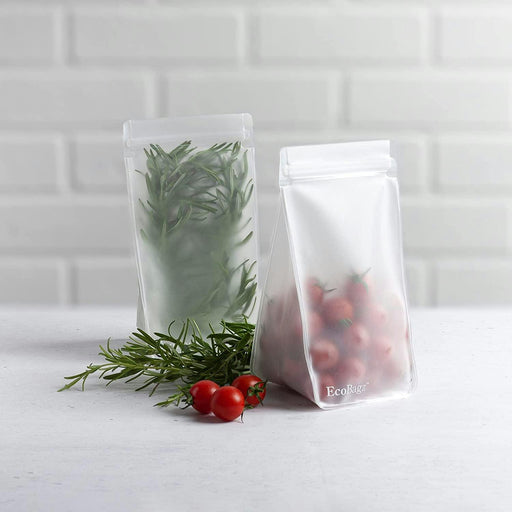 zeal ecobagz reusable food storage bags silicone ziplock food containers 1l set of 2