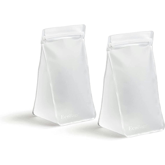 zeal ecobagz reusable food storage bags silicone ziplock food containers 1l set of 2