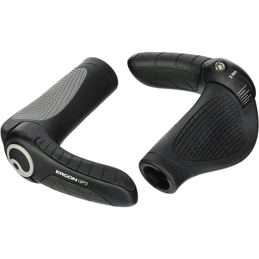 ergon grips gripshift gp3l ergonomic bicycle grips with bar ends touring commuting gripshift large