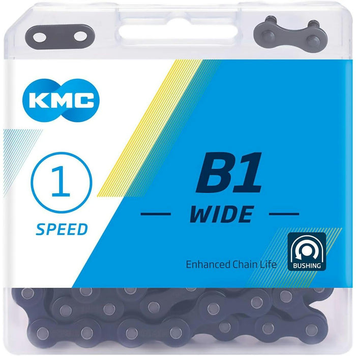kmc b1 wide single speed chain 112 link black