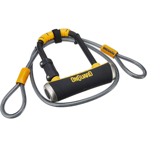 onguard pitbull mini dt8008 bike lock keyed shackle locks high security reliable lock with comoulded crossbar locks shackle on four sides hardened steel cycle lock black 90x140 cm