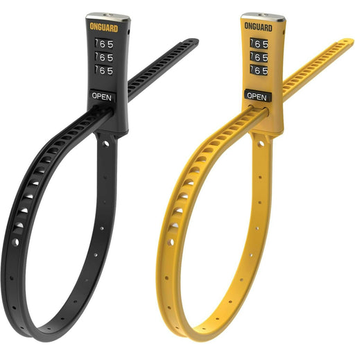 wanmxinein onguard zip 8079 cable lock twin pack 56cm black and yellow