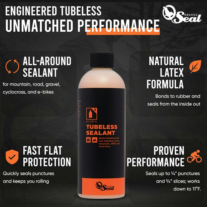 orange seal tyre sealant refill 8oz bottle