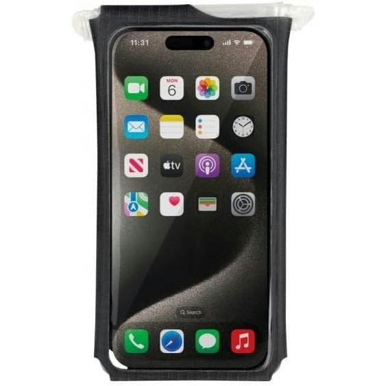 topeak phone drybag to fit up to 67 screen waterproof phone case for use on bicycle black