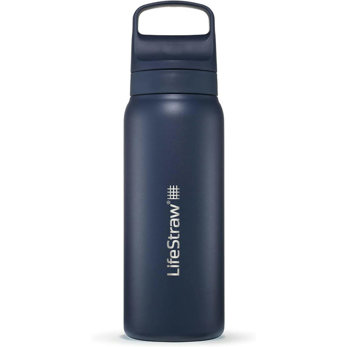 lifestraw go 20 stainless steel water filter bottle 700ml aegean sea
