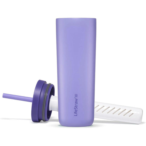 lifestraw go stainless steel tumbler 500ml thistle purple