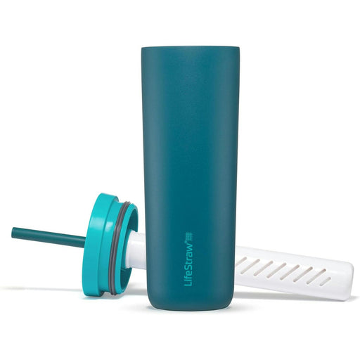 lifestraw go stainless steel tumbler 500ml laguna teal