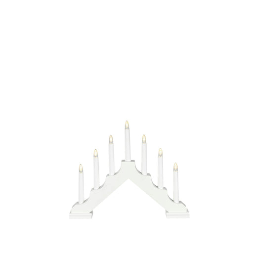 konstsmide welcome light candlestick 7 led candles 38cm battery with timer white