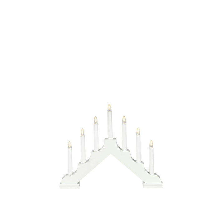 konstsmide welcome light candlestick 7 led candles 38cm battery with timer white