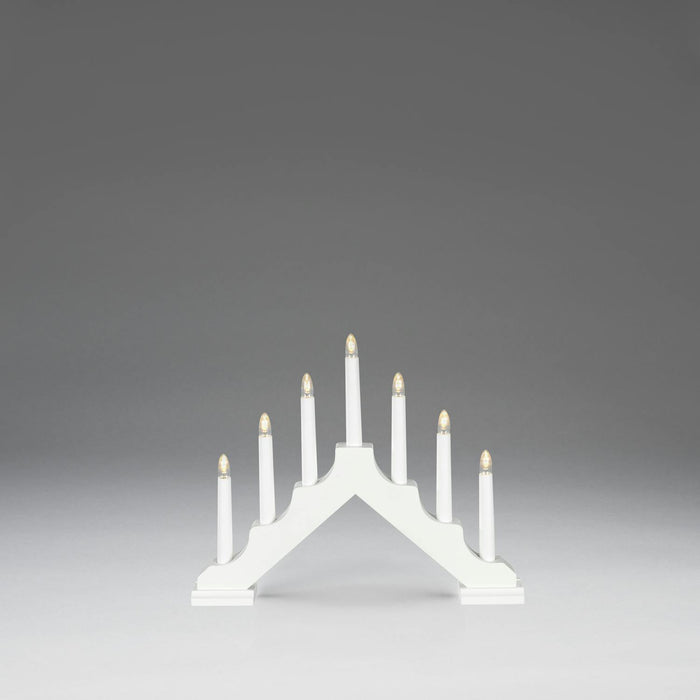 konstsmide welcome light candlestick 7 led candles 38cm battery with timer white