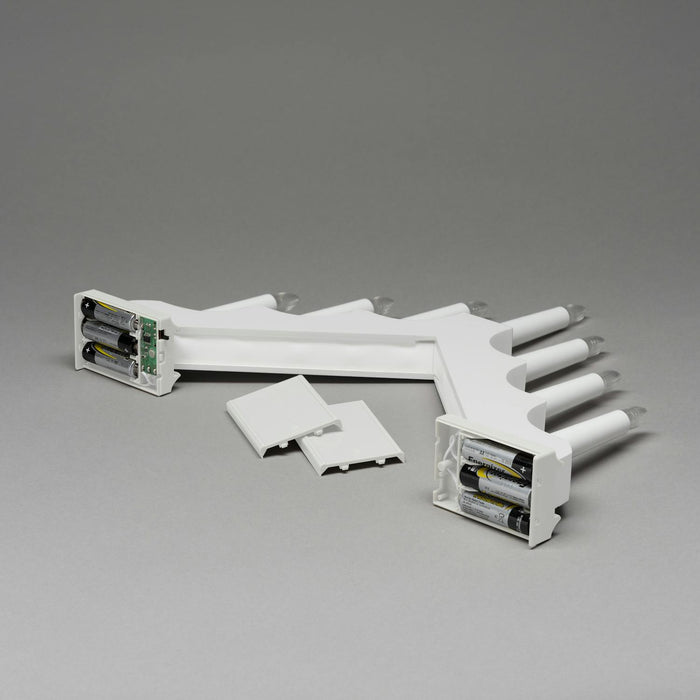 konstsmide welcome light candlestick 7 led candles 38cm battery with timer white