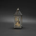 konstsmide wooden christmas lantern with church and carol singers battery with timer