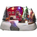 konstsmide led christmas scene santa and christmas caravan battery