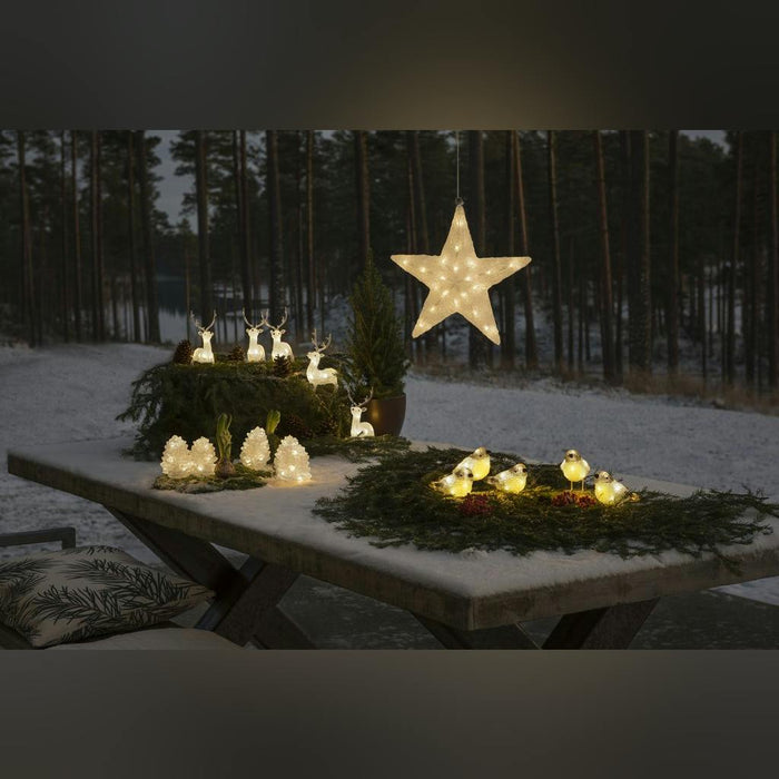 konstsmide acrylic reindeers light string herd of 5 plug in 13cm 40 led