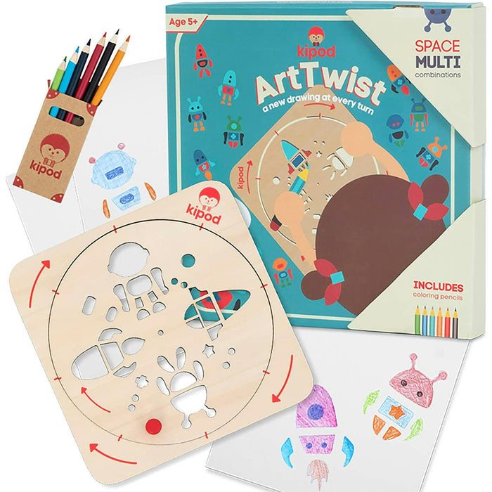 kipod artwist space stencil drawing kit