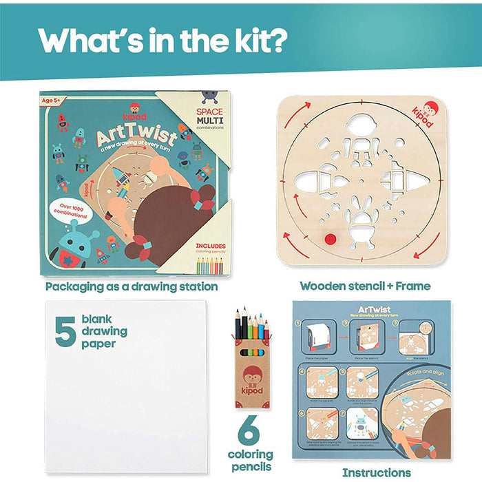 kipod artwist space stencil drawing kit