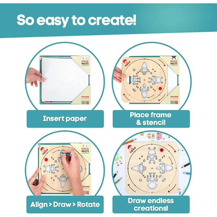 kipod artwist space stencil drawing kit
