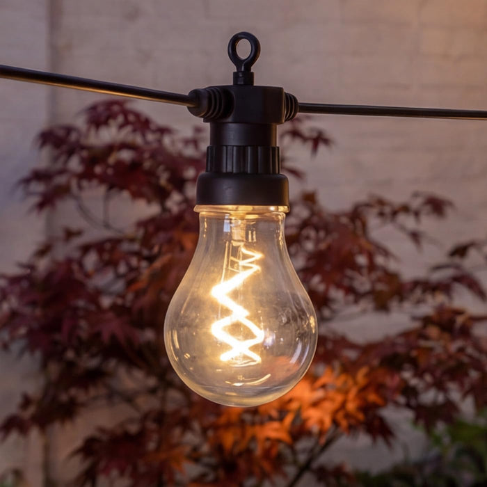 Grade A Warehouse Second - Noma Connectable Festoon Lights, 20 Spiral Filament LED Bulbs, 10.6 m