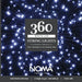 noma 360 led christmas tree lights green cable plugin with timer bright white
