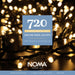 noma 720 led decor christmas tree lights 3cm spacing green cable plugin with timer warm white