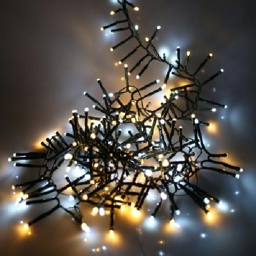 noma 960 led cluster lights multifunction plugin with timer bright whitewarm white mix
