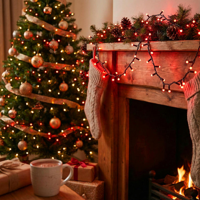 noma berry lights batterytimer 200 led red