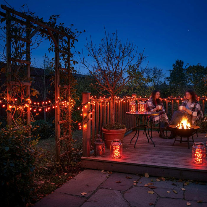 noma berry lights batterytimer 200 led red