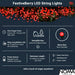 noma berry lights batterytimer 100 led red