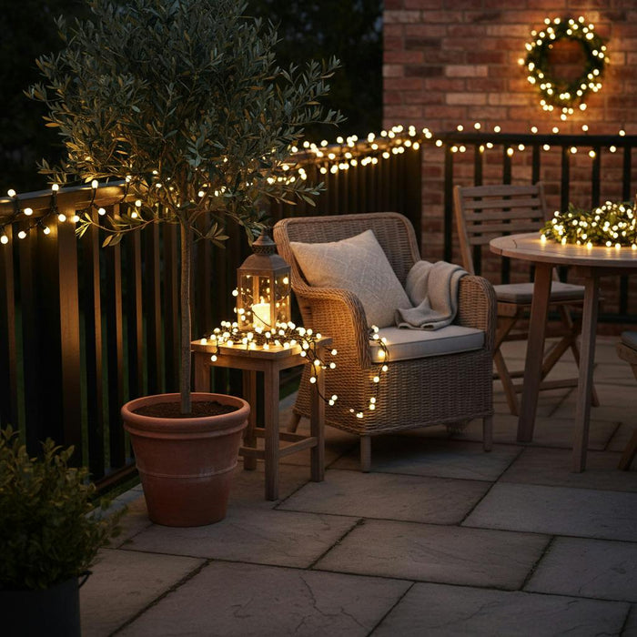 noma berry lights batterytimer 200 led warm white