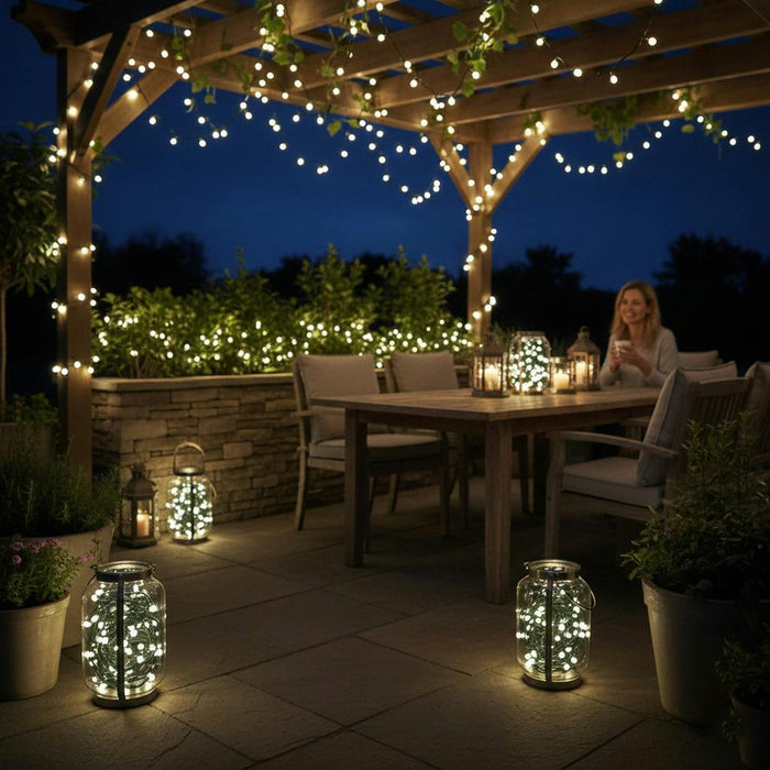 noma berry lights batterytimer 200 led bright white