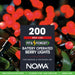 noma berry lights batterytimer 200 led red