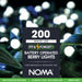 noma berry lights batterytimer 200 led bright white