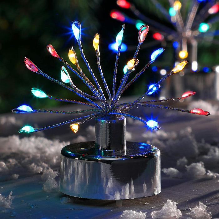 noma firework led tea lights battery 20 micro leds set of 6 multicoloured
