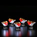 noma acrylic robins light string flock of 5 plug in 13cm 40 led