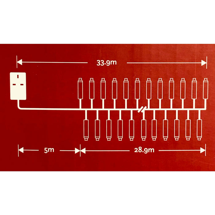 noma 2000 led cluster lights multifunction plugin with timer bright white