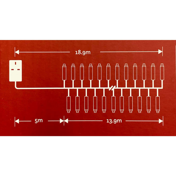 noma 960 led cluster lights multifunction plugin with timer bright whitewarm white mix