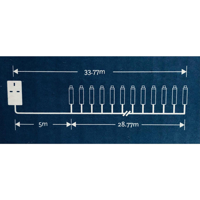 noma 960 led decor christmas tree lights 3cm spacing green cable plugin with timer warm white