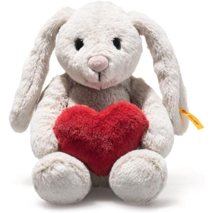 steiff hoppie love heart light grey