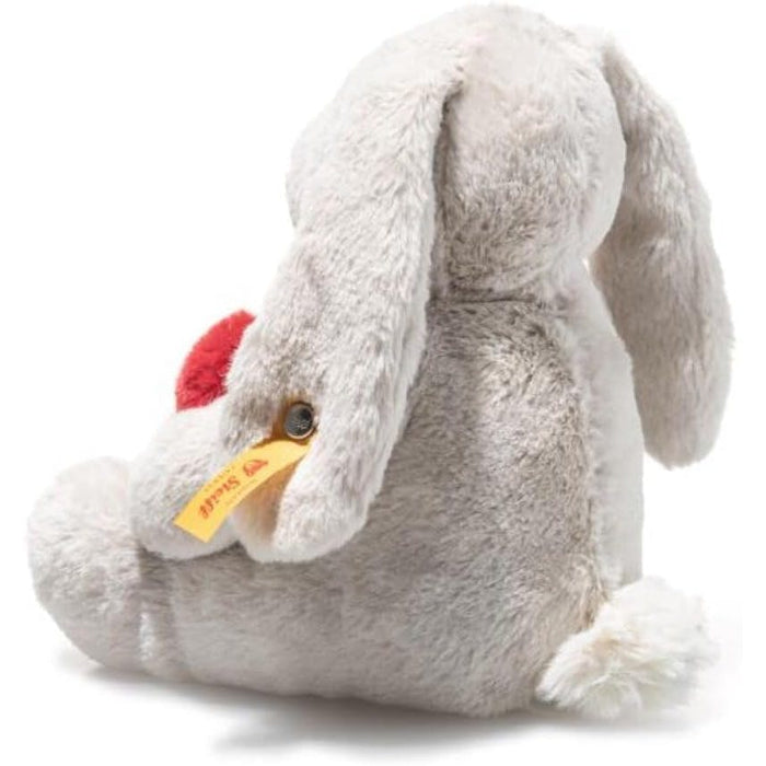 steiff hoppie love heart light grey