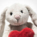 steiff hoppie love heart light grey