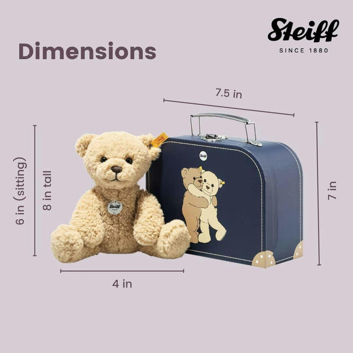 steiff ben teddy bear in suitcase