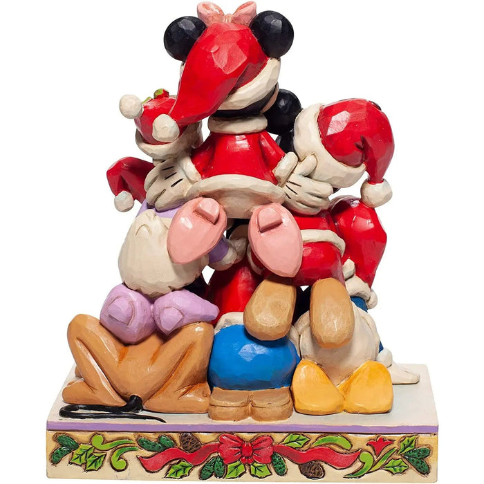 disney traditions piled high with holiday cheer mickey and friends figurine 15cm