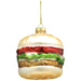 Christmas Tree Glass Bauble : 9cm Burger in a Bun Festive Productions